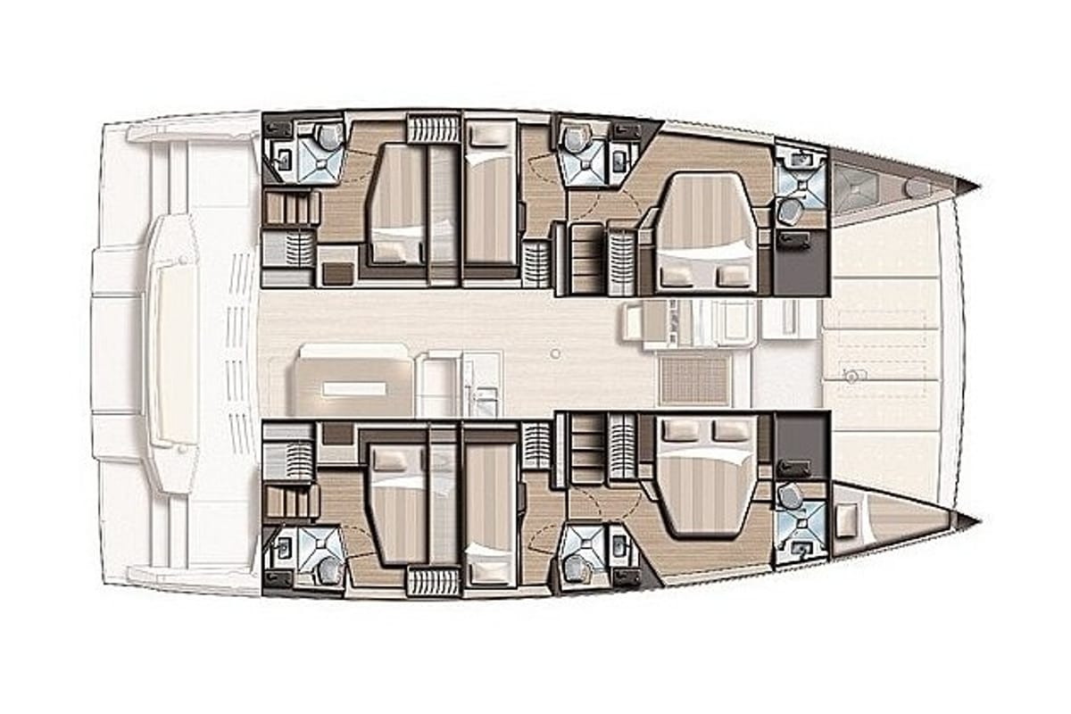 Stelina, a Bali 4.8 catamaran at Preveza, Greece