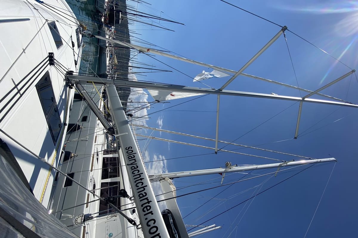 Lornia, a Jeanneau Sun Odyssey 440 sailboat at Fethiye, Turkey