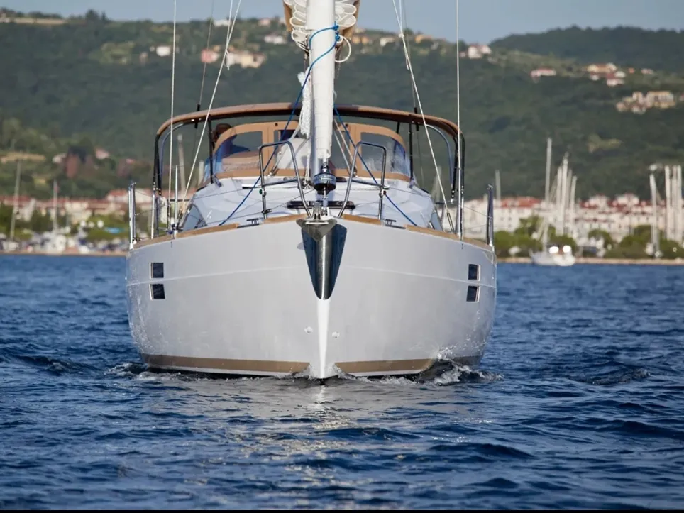 Exterior view of Aurora, a Elan Impression 35 sailboat at Grad Pula, Croatia