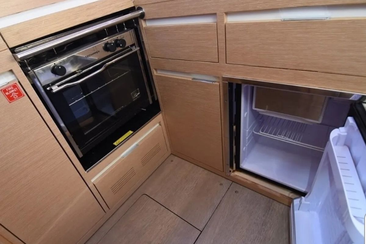 Galley of Aurora, a Elan Impression 35 sailboat at Grad Pula, Croatia