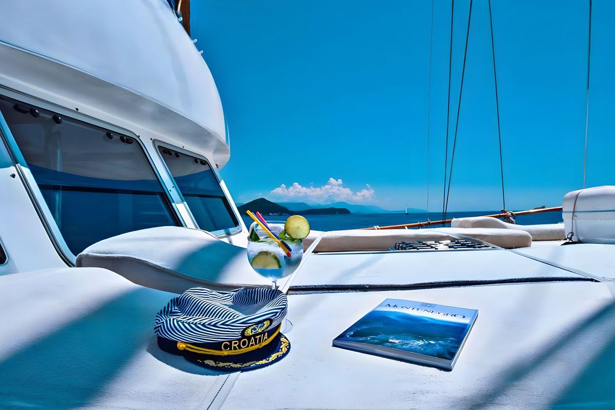 Deck of Premium +, a Gulet Gulet gulet at Split, Croatia