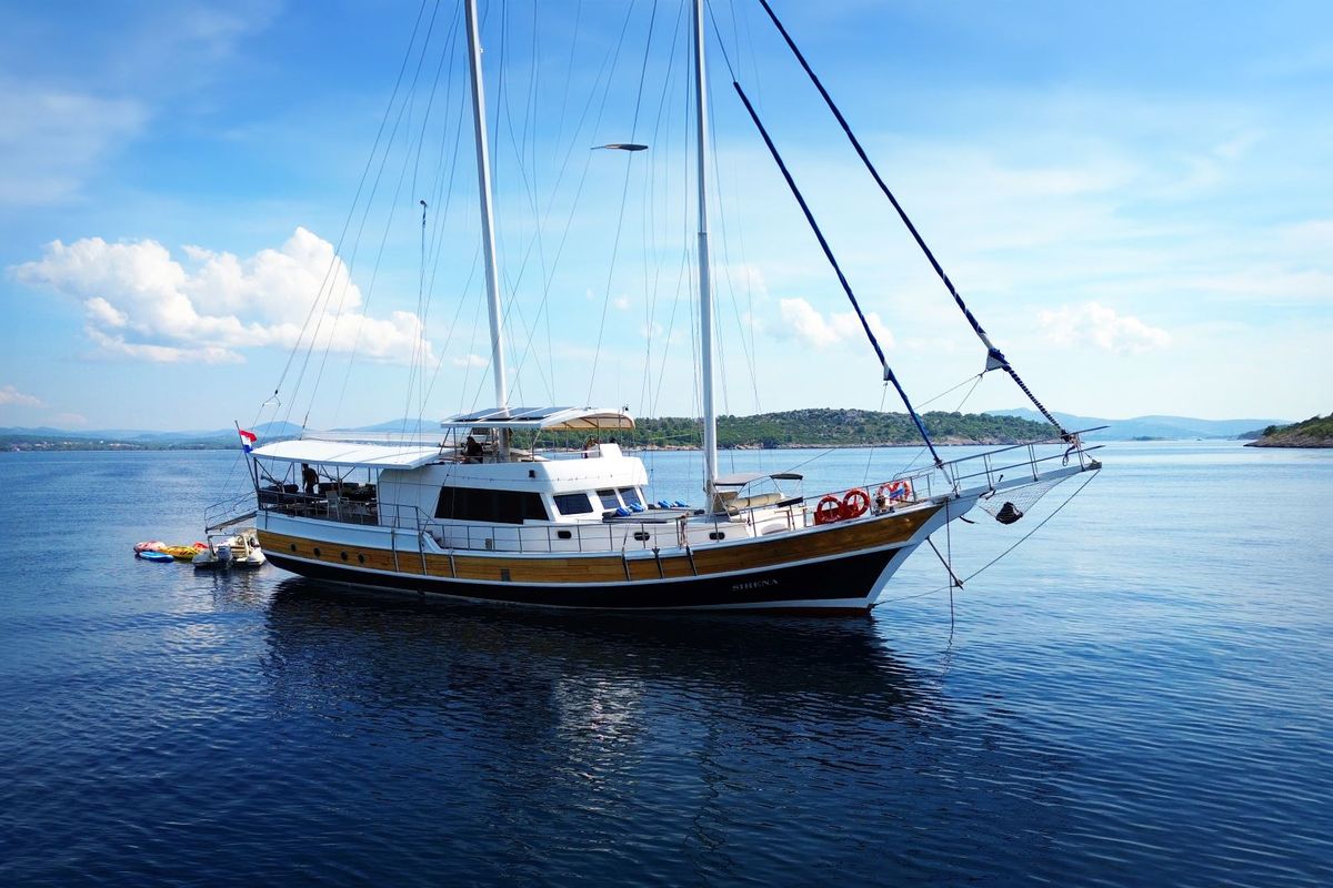 Exterior view of Premium +, a Gulet Gulet gulet at Split, Croatia