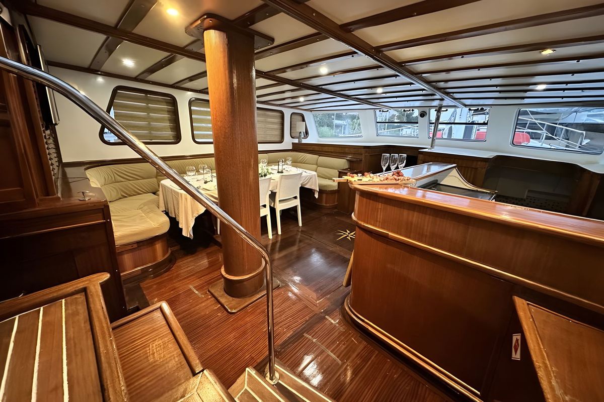 Salon of Premium +, a Gulet Gulet gulet at Split, Croatia
