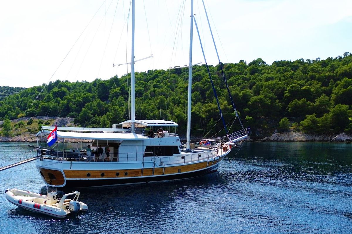 Exterior view of Premium +, a Gulet Gulet gulet at Split, Croatia
