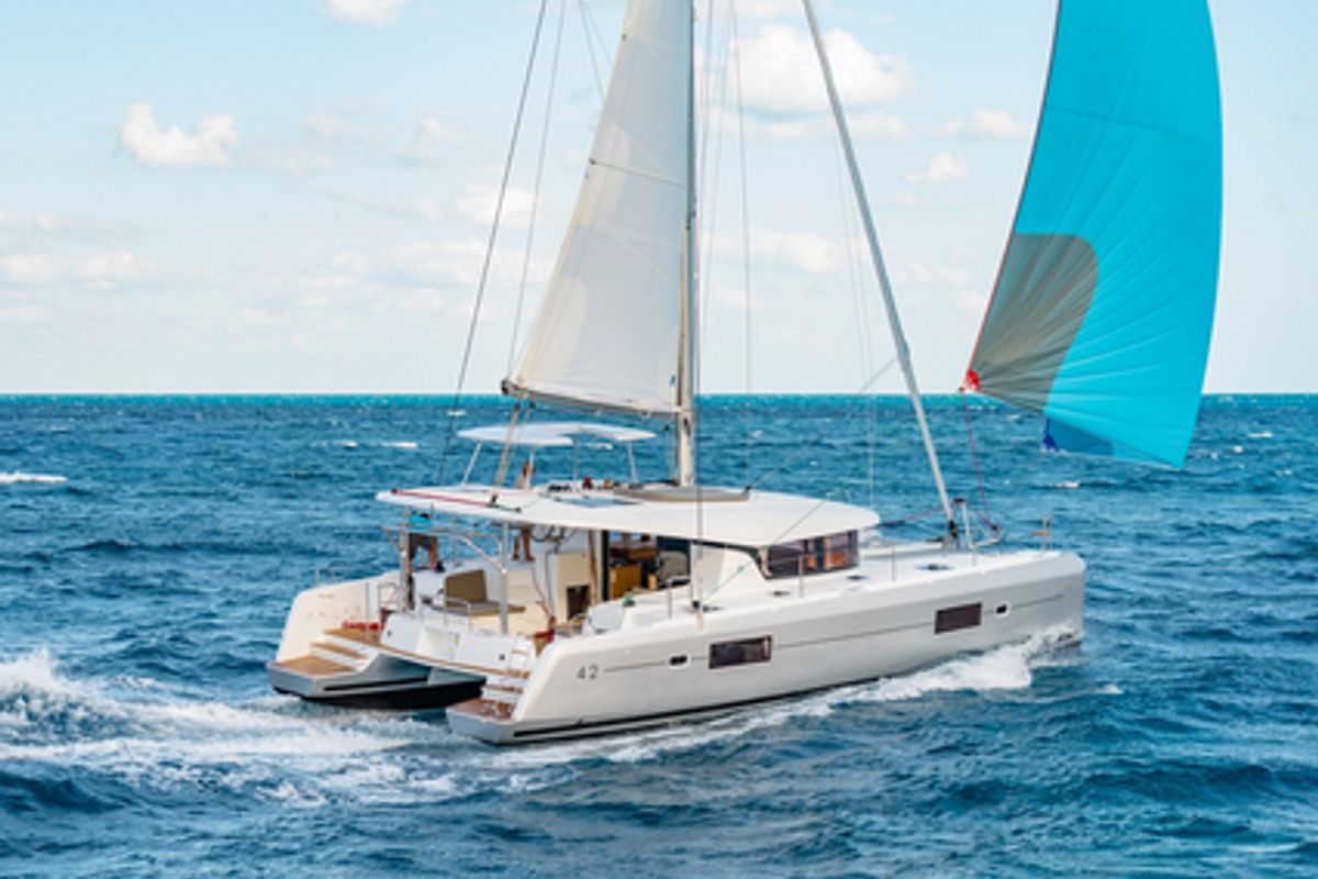 Ocean Pearl, a Lagoon 42 catamaran at Općina Rogoznica, Croatia