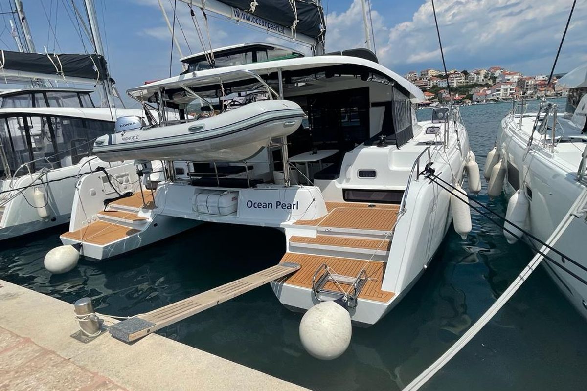 Ocean Pearl, a Lagoon 42 catamaran at Općina Rogoznica, Croatia