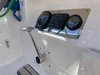 Cockpit of Ten, a Bavaria Cruiser 41 sailboat at Fisksätra, Sweden