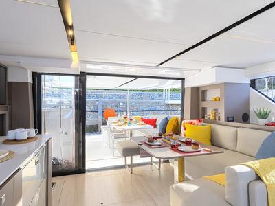 Salon of Moorings 4600 - 4 Exclusive Plus, a Leopard 46 catamaran at Central Abaco, Bahamas