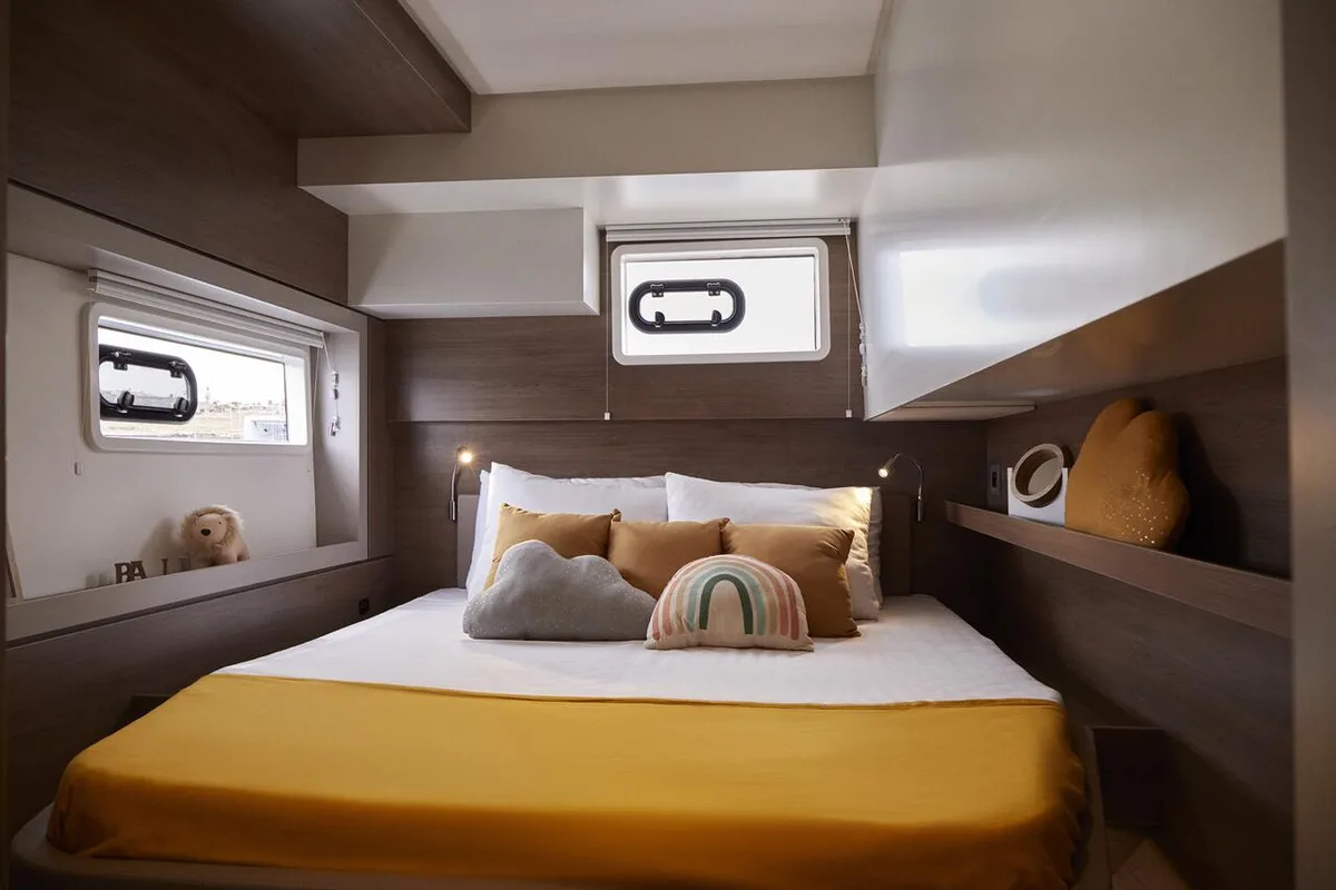 Cabin on Divine Destiny, a Bali 4.4 catamaran at Road Town, British Virgin Islands