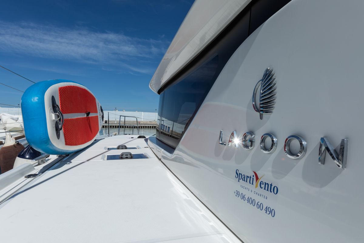 Carruba - Comfort Line , a Lagoon 46 catamaran at Tonnarella, Italy