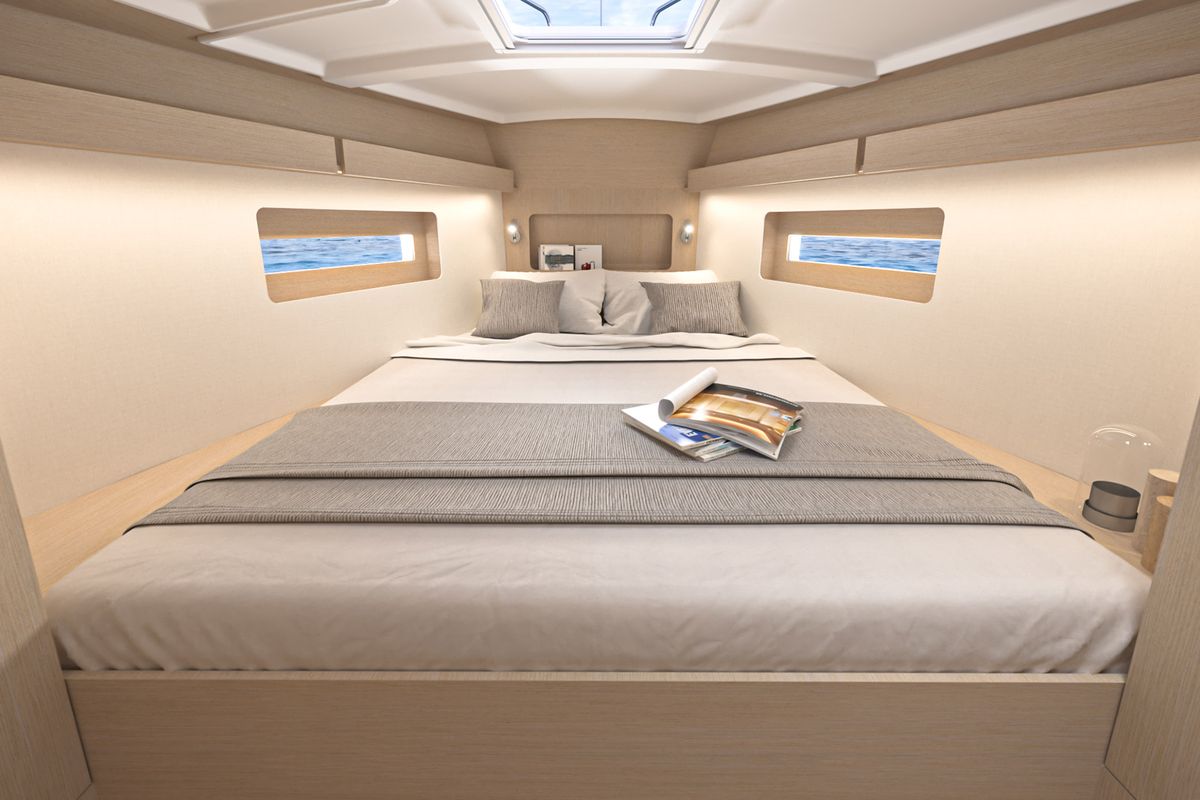 Cabin on Mercator, a Beneteau Oceanis 37.1 sailboat at Municipal Unit of Lefkada, Greece