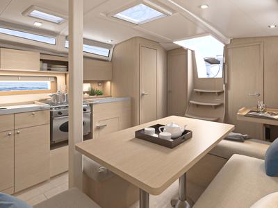 Galley of Mercator, a Beneteau Oceanis 37.1 sailboat at Municipal Unit of Lefkada, Greece
