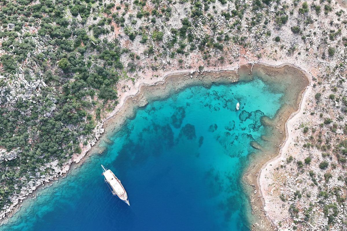 Exterior view of Fortuna, a Custom Made Fortuna* yacht at Bodrum, Turkey