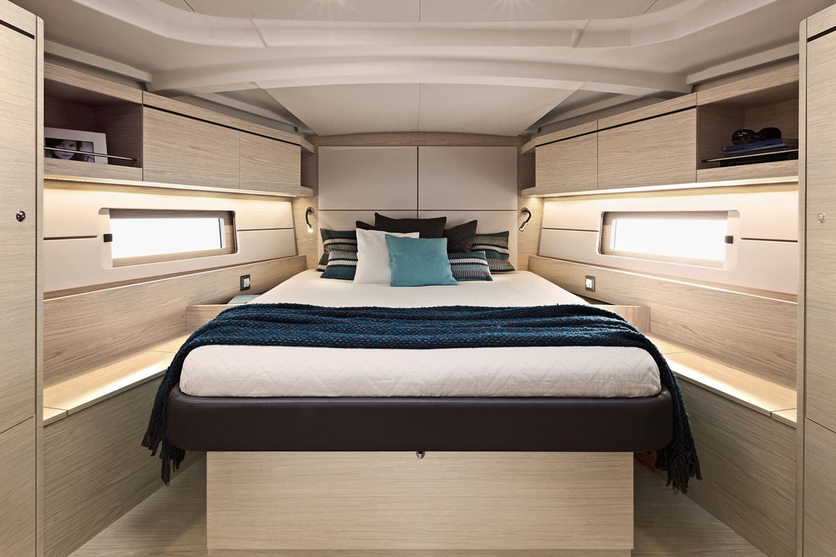 Cabin on Pebbles, a Beneteau Oceanis 46.1 sailboat at Municipal Unit of Rhodes, Greece