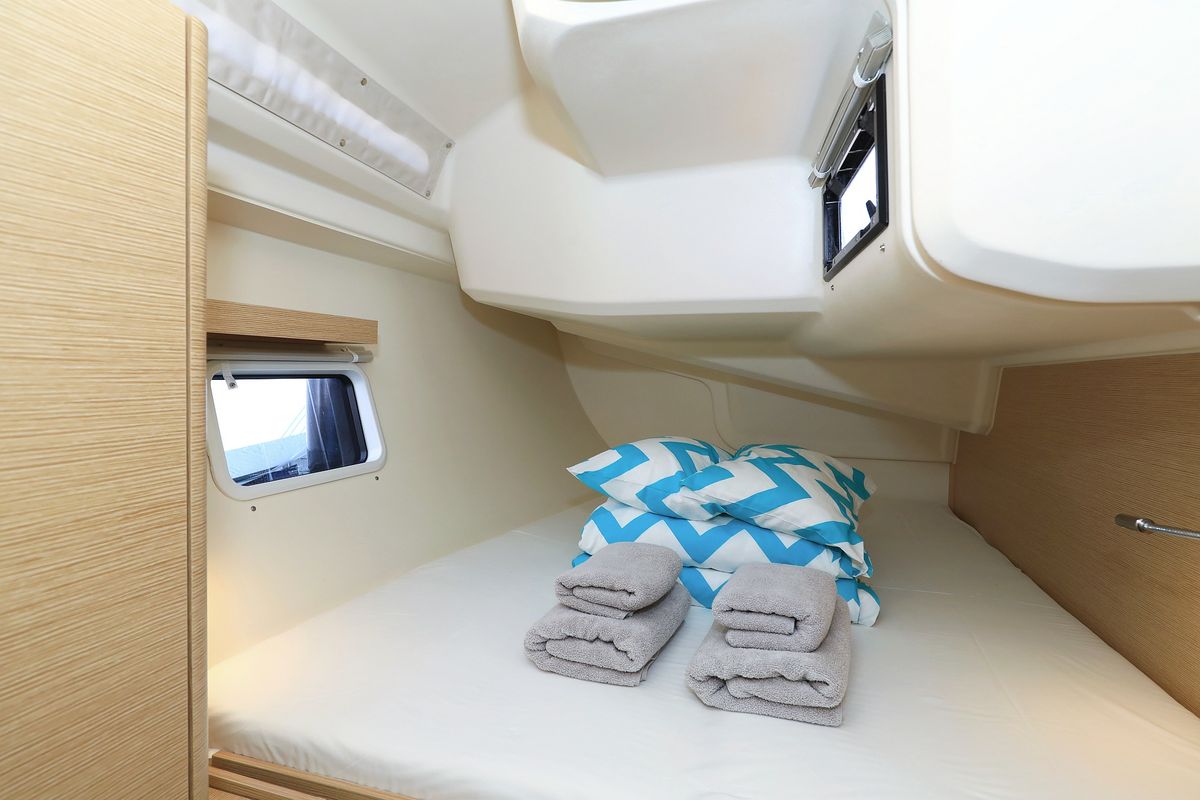 Cabin on Alexander, a Hanse Yachts Hanse 418 sailboat at Grad Kaštela, Croatia