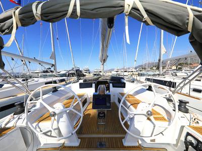 Galley of Alexander, a Hanse Yachts Hanse 418 sailboat at Grad Kaštela, Croatia