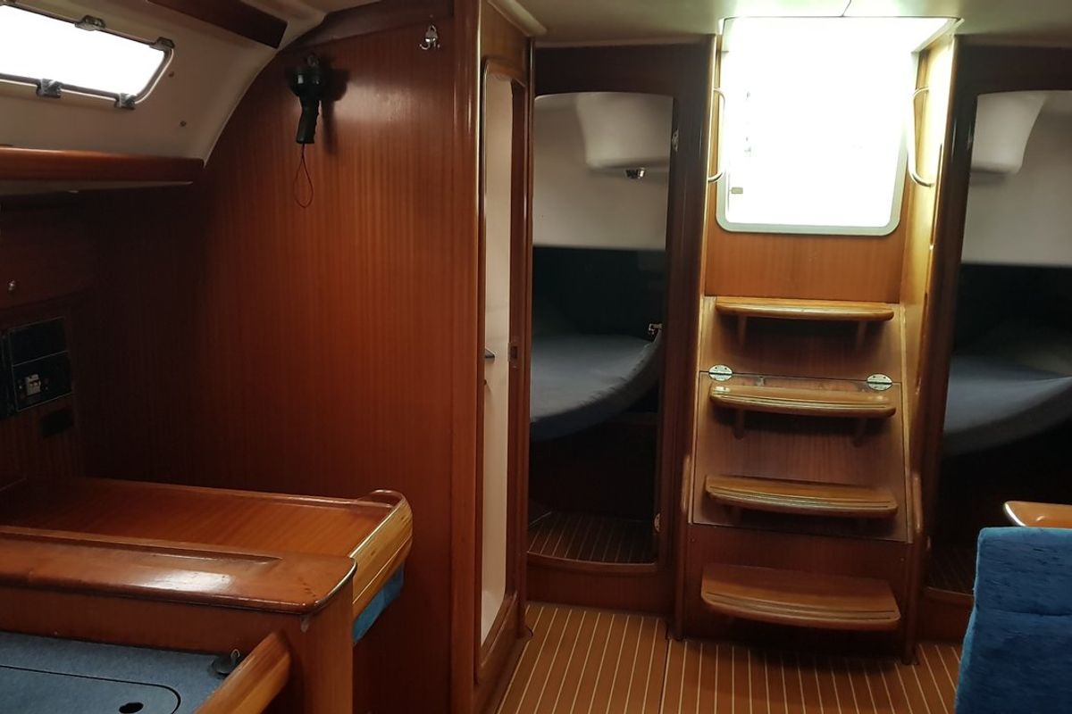 Cabin on Srna, a Bavaria 49 sailboat at Zadar, Croatia