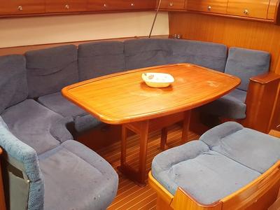 Salon of Srna, a Bavaria 49 sailboat at Zadar, Croatia