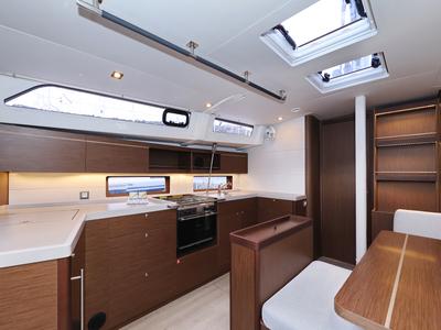 Galley of Zeppelin, a Beneteau Oceanis 46.1 sailboat at Primošten, Croatia