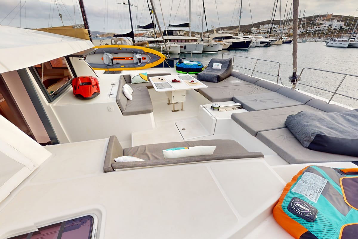 Ammos IV, a Bali 5.4 catamaran at Lavreotiki Municipal Unit, Greece