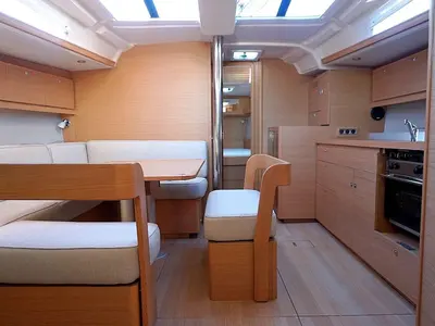Galley of Blue Moon 1, a Dufour 430 sailboat at Lavreotiki Municipal Unit, Greece