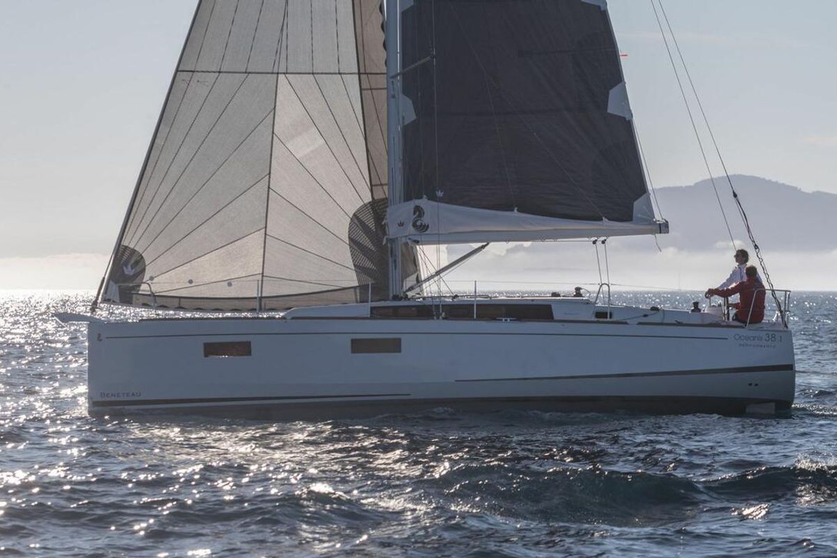 Exterior view of Lukas, a Beneteau Oceanis 38.1 sailboat at Općina Rogoznica, Croatia