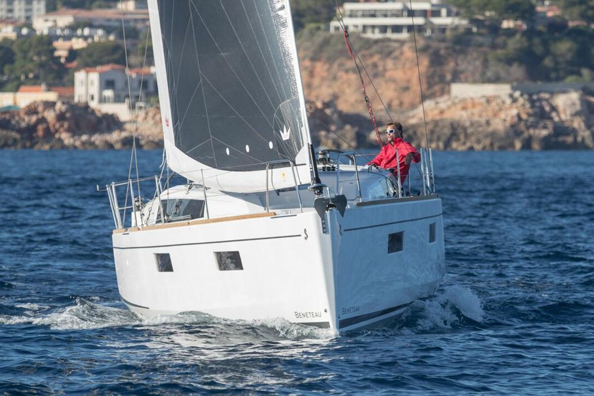 Exterior view of Lukas, a Beneteau Oceanis 38.1 sailboat at Općina Rogoznica, Croatia