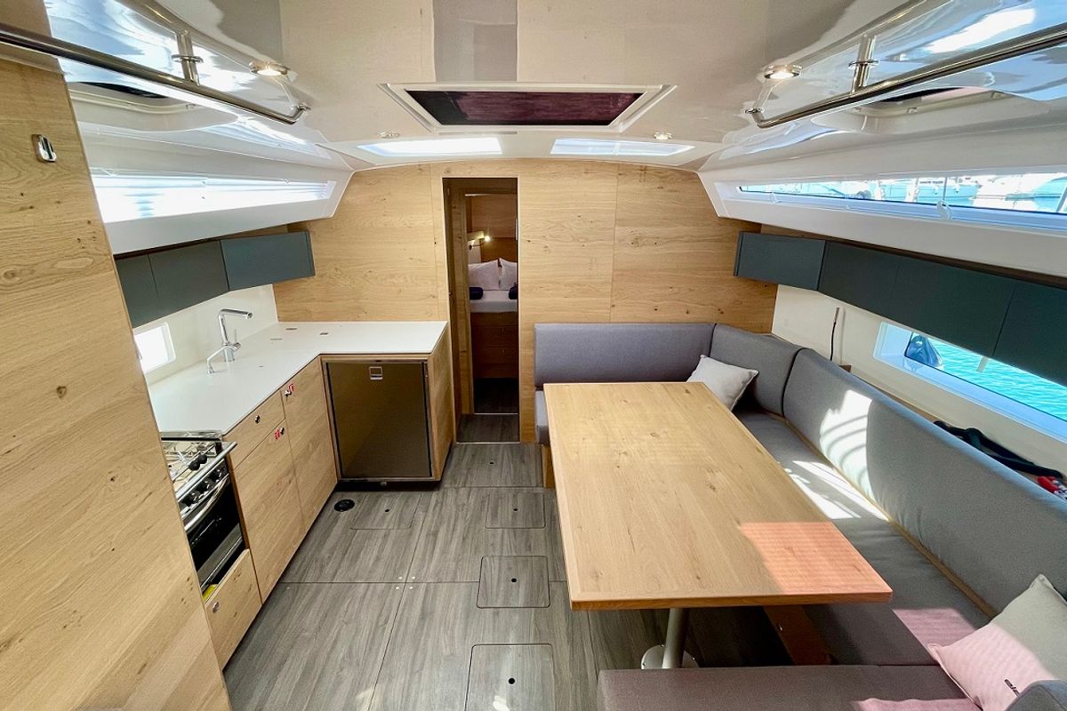 Salon of A'more, a Elan Impression 45 sailboat at Pirovac, Croatia