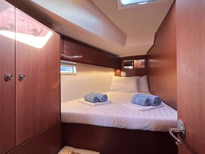 Cabin on ANEMONI, a Bavaria Cruiser 46 Style sailboat at Athens, Greece