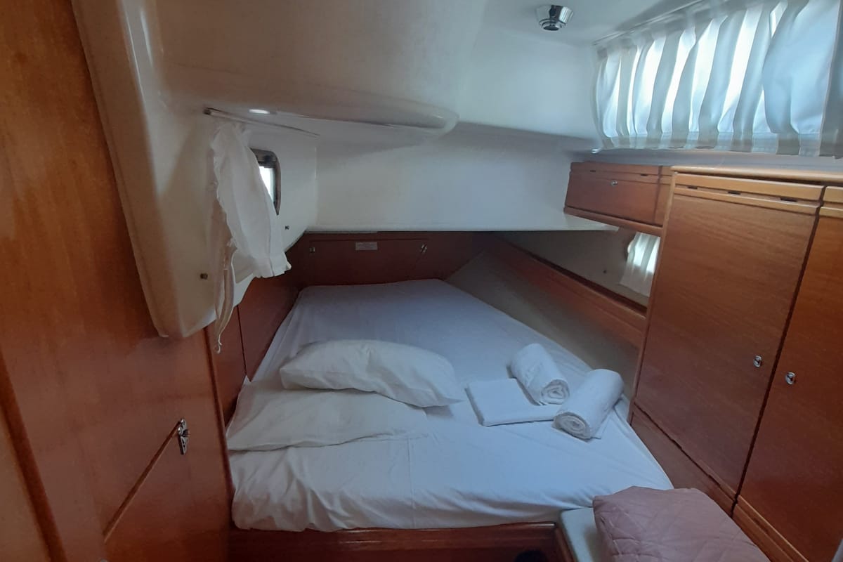 Cabin on Wave Dancer, a Bavaria 50 Cruiser sailboat at Municipal Unit of Lefkada, Greece