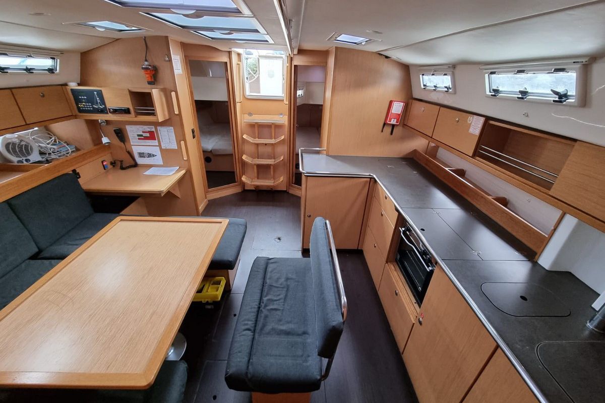 Salon of Tetras, a Bavaria 45 sailboat at Gdańsk, Poland