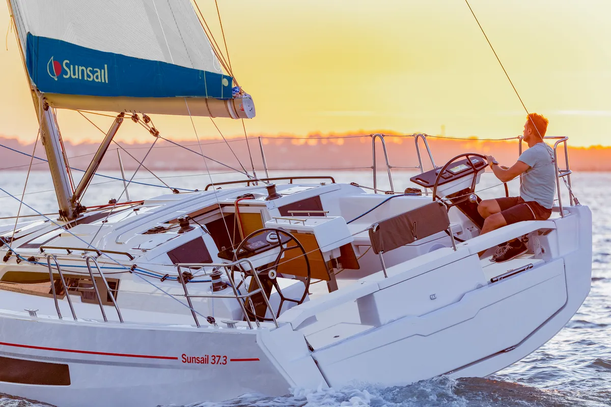 Exterior view of Sunsail 37.3 Premium Plus, a Dufour 37 sailboat at Dubrovnik, Croatia