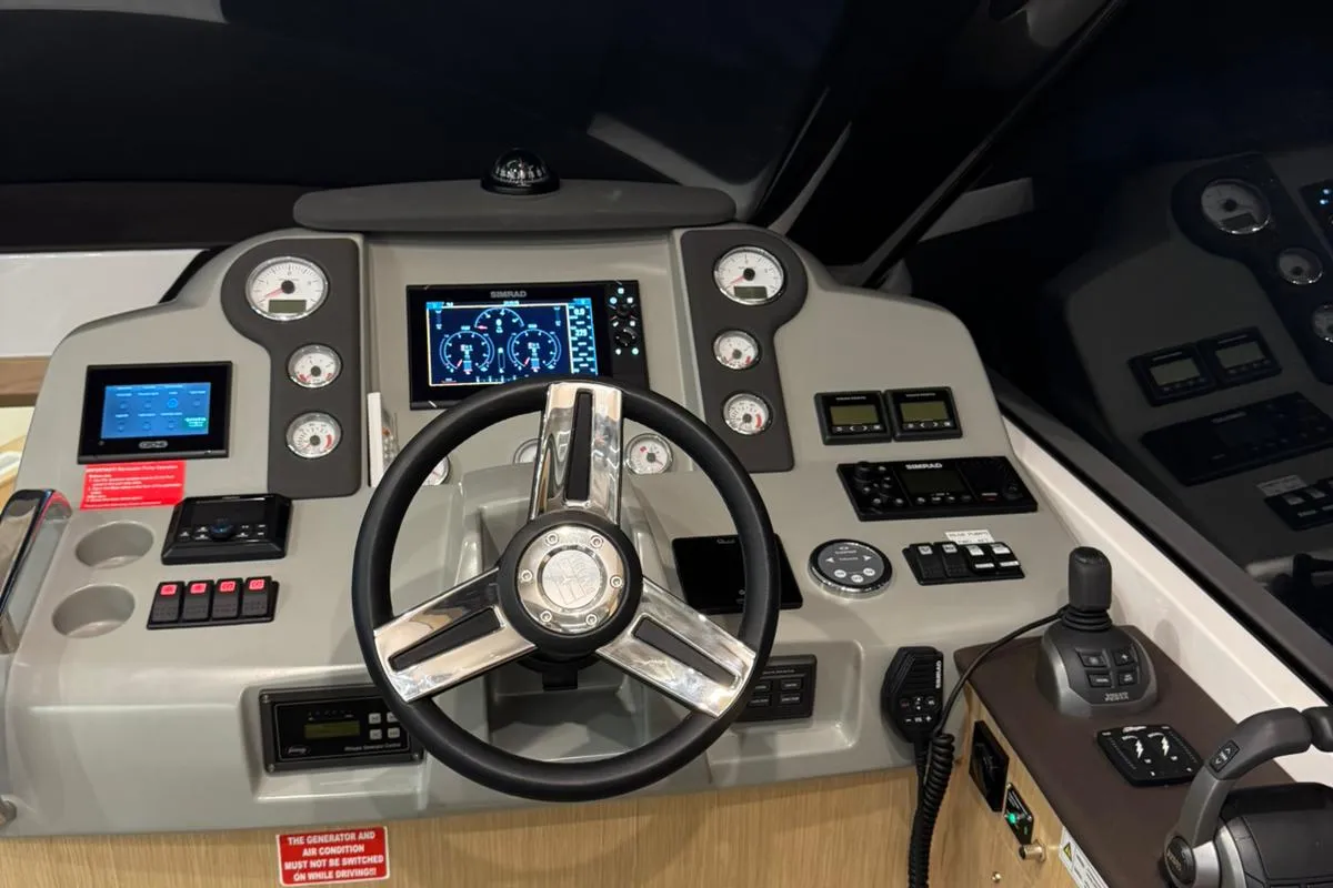 Lana, a Bavaria Virtess 420 Fly yacht at Grad Trogir, Croatia
