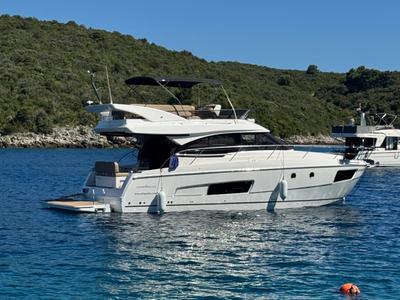 Lana, a Bavaria Virtess 420 Fly yacht at Grad Trogir, Croatia