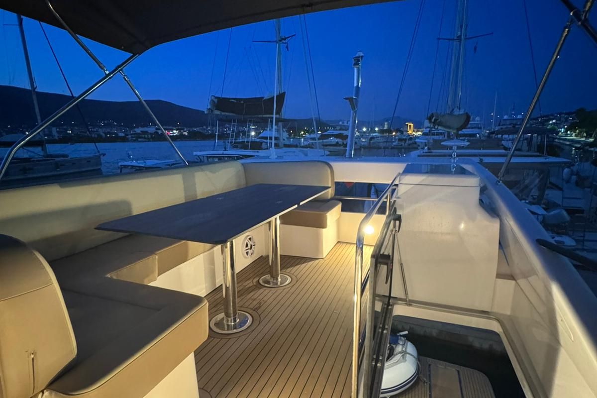 Lana, a Bavaria Virtess 420 Fly yacht at Grad Trogir, Croatia