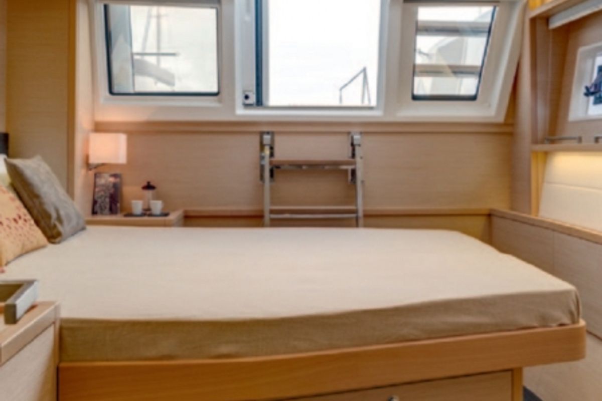 Cabin on Marlena, a Lagoon 620 catamaran at Eden Island Marina, Seychelles