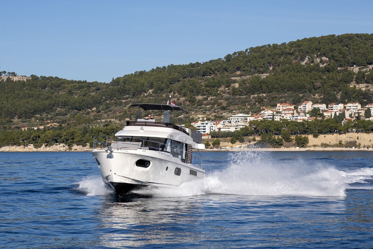 Exterior view of AELIA, a Beneteau Swift Trawler 41 yacht at Split, Croatia