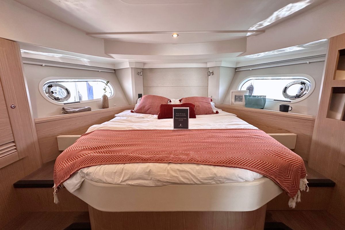 Cabin on AELIA, a Beneteau Swift Trawler 41 yacht at Split, Croatia