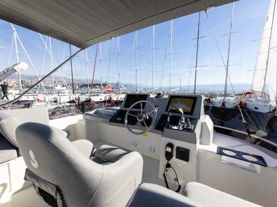 Cockpit of AELIA, a Beneteau Swift Trawler 41 yacht at Split, Croatia
