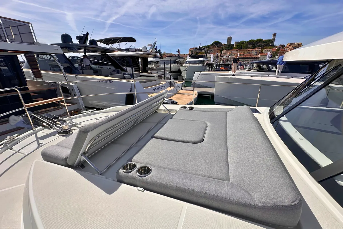 Deck of AELIA, a Beneteau Swift Trawler 41 yacht at Split, Croatia
