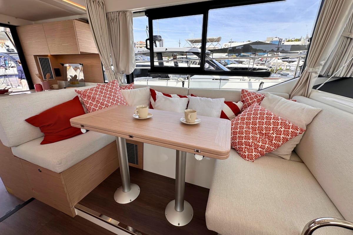 Salon of AELIA, a Beneteau Swift Trawler 41 yacht at Split, Croatia