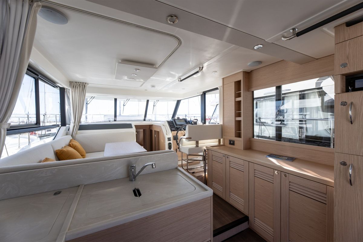 Galley of AELIA, a Beneteau Swift Trawler 41 yacht at Split, Croatia
