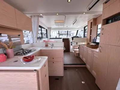 Galley of AELIA, a Beneteau Swift Trawler 41 yacht at Split, Croatia