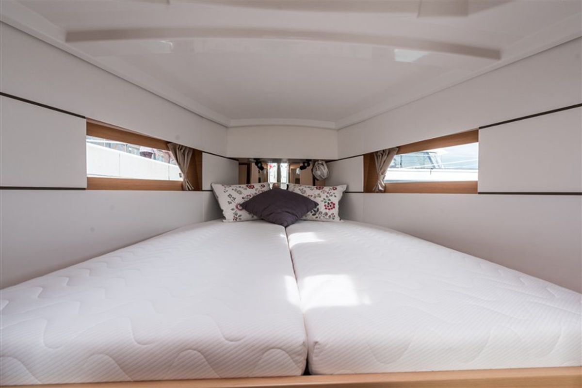 Cabin on Majano, a Beneteau Oceanis 38.1 sailboat at Split, Croatia