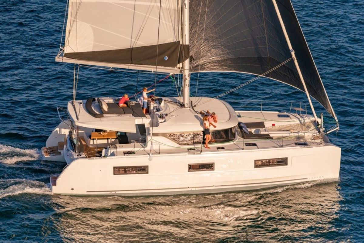 Chill Out, a Lagoon 46 OW catamaran at Općina Rogoznica, Croatia