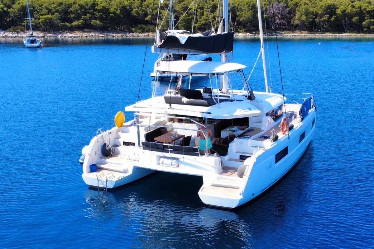 Chill Out, a Lagoon 46 OW catamaran at Općina Rogoznica, Croatia