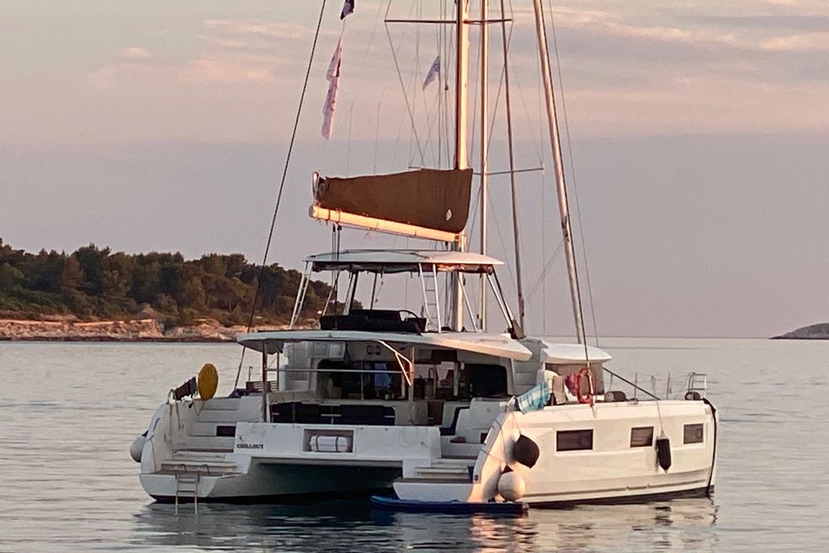 Chill Out, a Lagoon 46 OW catamaran at Općina Rogoznica, Croatia