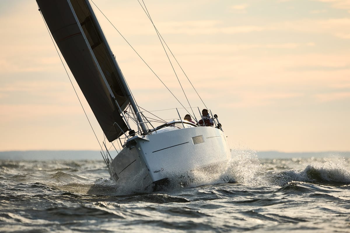 Exterior view of Angelmiles 2, a Northman Maxus 35 sailboat at Valencia, Spain