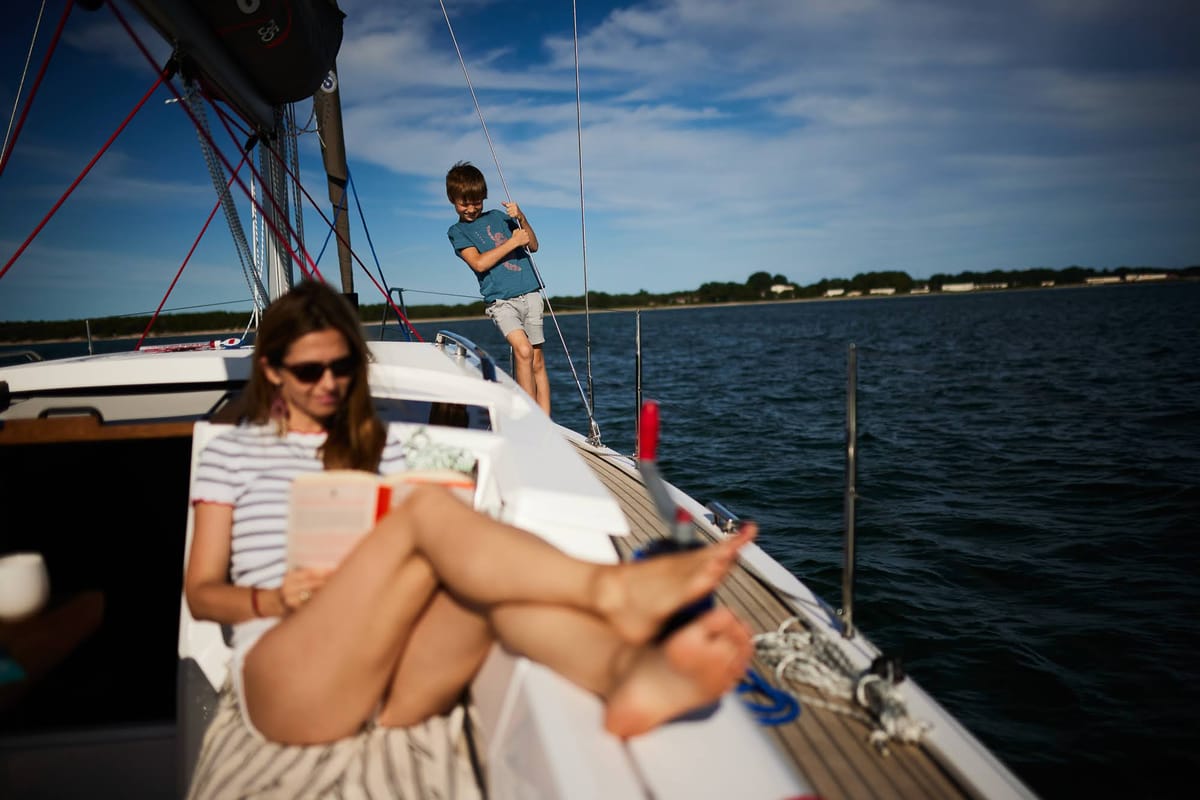 Deck of Angelmiles 2, a Northman Maxus 35 sailboat at Valencia, Spain