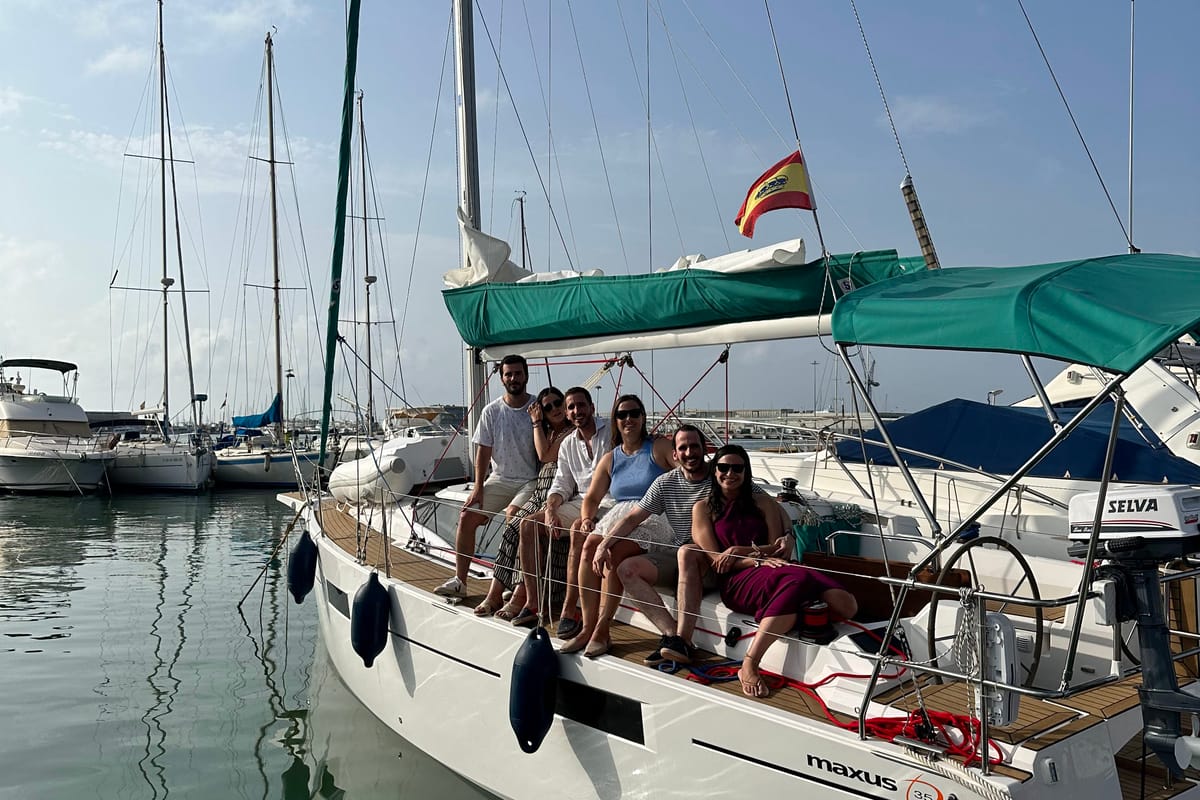 Exterior view of Angelmiles 2, a Northman Maxus 35 sailboat at Valencia, Spain
